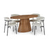 Oval Dining Table Tango 160x90 Oak